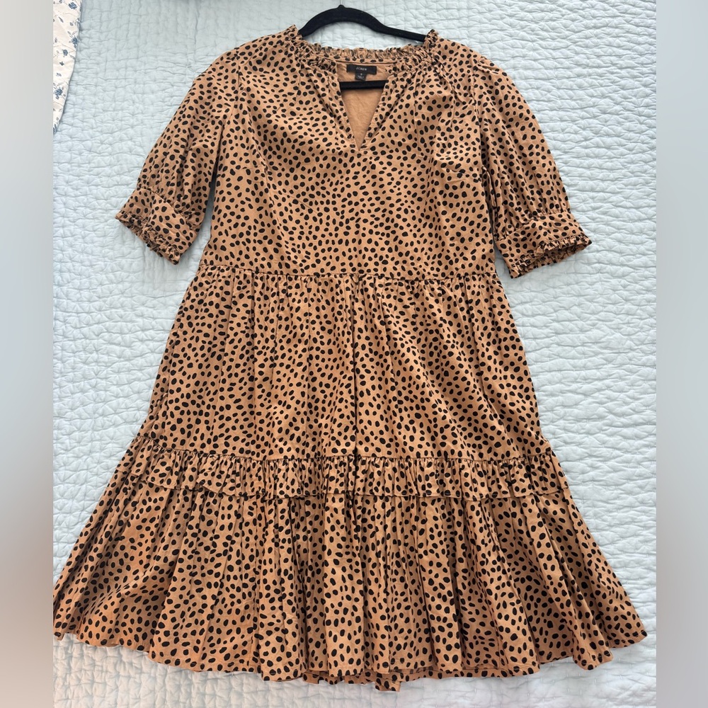 J Crew Leopard Dress - like-new